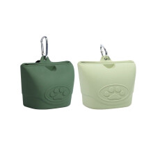 Portable Dog Food Bag Outdoor Walking Travel Feeding Pouch Pet Supplies Light Green