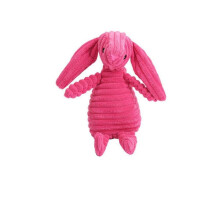 Squeaky Dog Toys Puppy Pet Chew Rope Squeaker Crinkle Rope Plush Toy Teething Au - Rose Red Rabbit