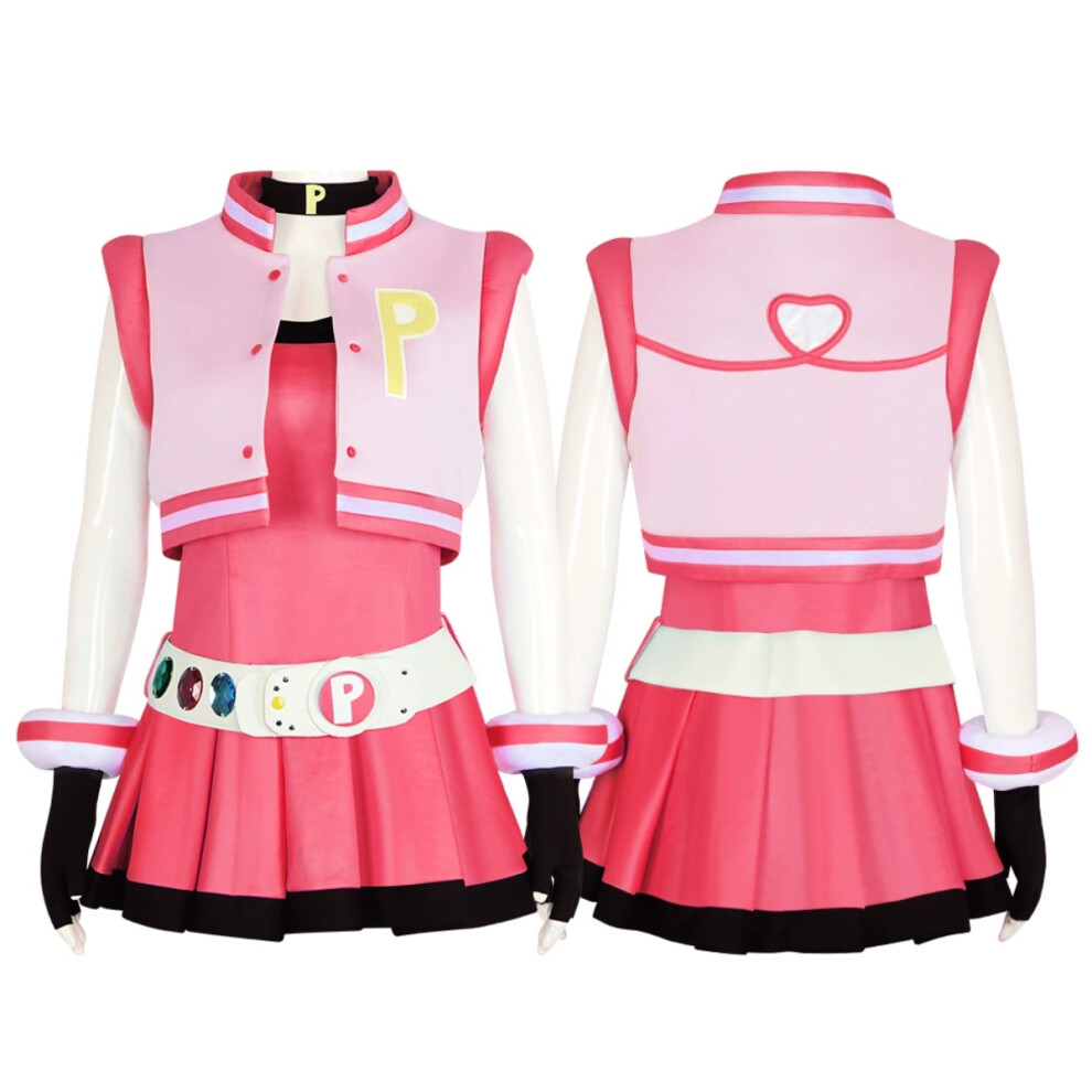 (red, M) Superpower Hana Hana Cosplay Costume Halloween & Stage Performance Outfit