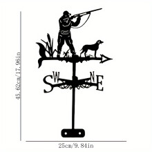 Hunter En Métal À L'épreuve De La Rouille Et Palette De Vent Pour Chiens - Idéal Pour La Décoration De La Ferme