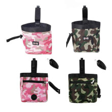 Puppy Pet Dog Obedience Training Treat Bag Feed Pouch & Training Whistle Clicker - Pink Pink