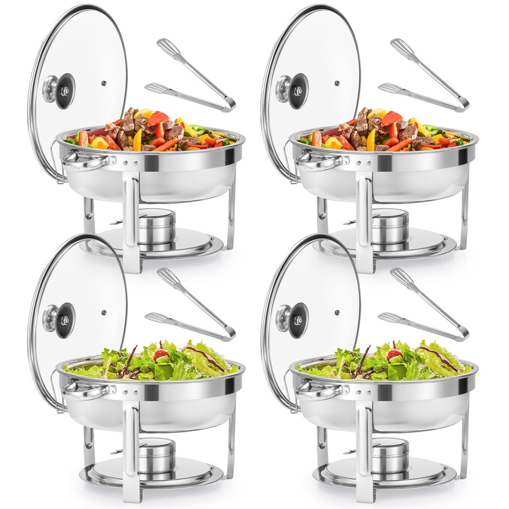 4 Packs 6QT Chafing Dish Buffet Set Stainless Steel Food Warmers Party