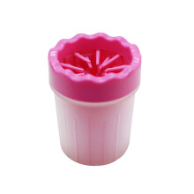 Dog Paw Cleaner Pet cat Foot Washer Cup Feet Clean Brush Cleaning Paws Wash Tool - Red