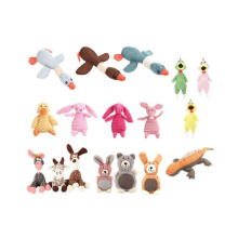 Squeaky Dog Toys Puppy Pet Chew Rope Squeaker Crinkle Rope Plush Toy Teething Au Brown Dog