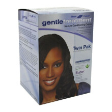 Gentle Treatment Super No-Lye Conditioning Creme Relaxer Twin Pack with Aloe Vera - Silky Smooth, Shiny for Coarse, Resistant Hair