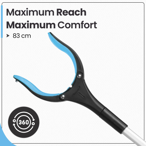 (Blue) 31" Folding Litter Picker Reacher Grabber Stick 2