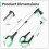 (Green) 31" Folding Litter Picker Reacher Grabber Stick 8