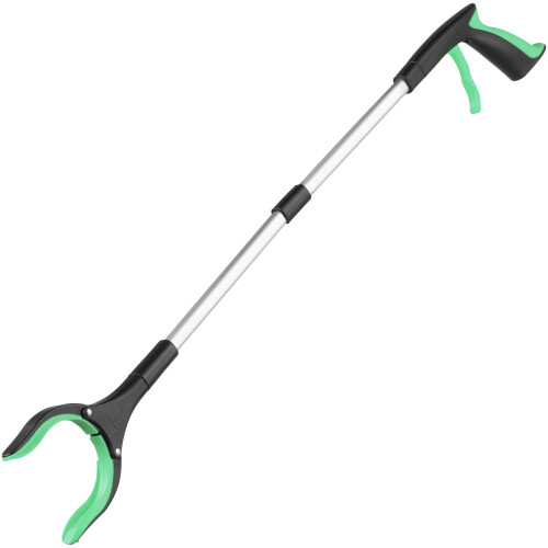 (Green) 31" Folding Litter Picker Reacher Grabber Stick