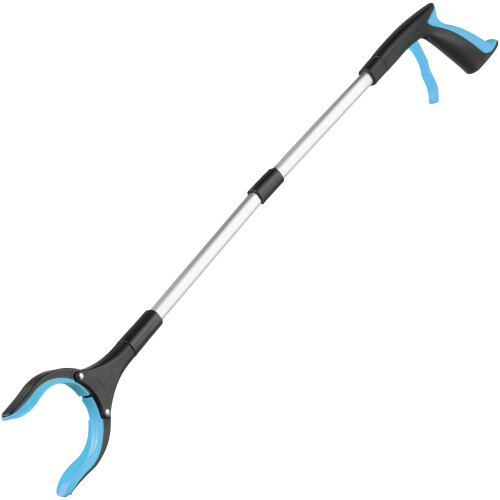 (Blue) 31" Folding Litter Picker Reacher Grabber Stick