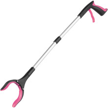 (Pink) 31" Folding Litter Picker Reacher Grabber Stick