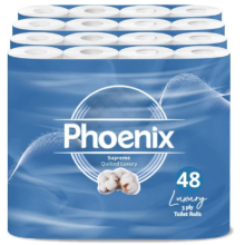 48 Roll Phoenix Fragrance Free Soft Supreme Luxury Quilted 3 Ply