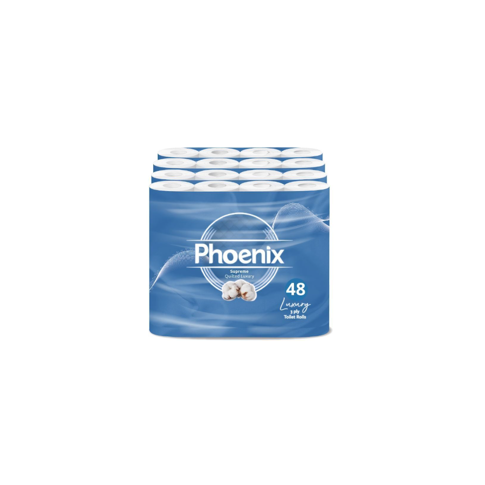 Phoenix 48 Roll Fragrance Free Soft Supreme Luxury Quilted 3 Ply