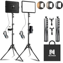 NiceVeedi 2-Pack Photography LightIing Kit, 25 * 20CM Dimmable15W LED