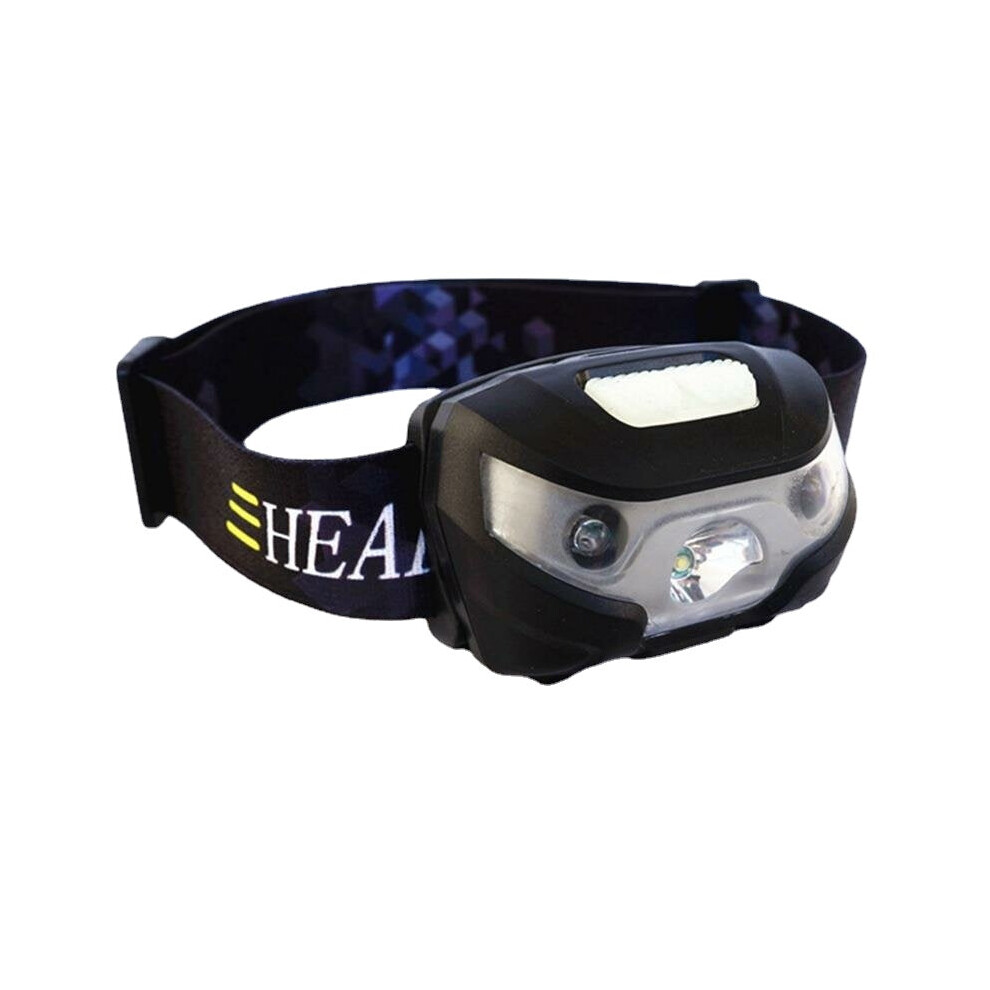 (Black) LED Bicycle Sensing Headlamp Hand Free Sensor Bike Light Waterproof USB Charge Headlight ABS