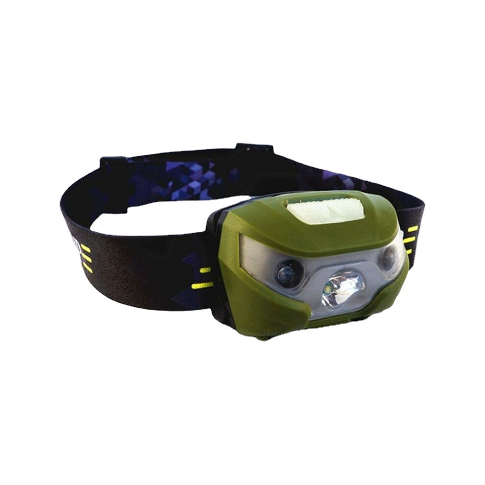 (Green) LED Bicycle Sensing Headlamp Hand Free Sensor Bike Light Waterproof USB Charge Headlight ABS