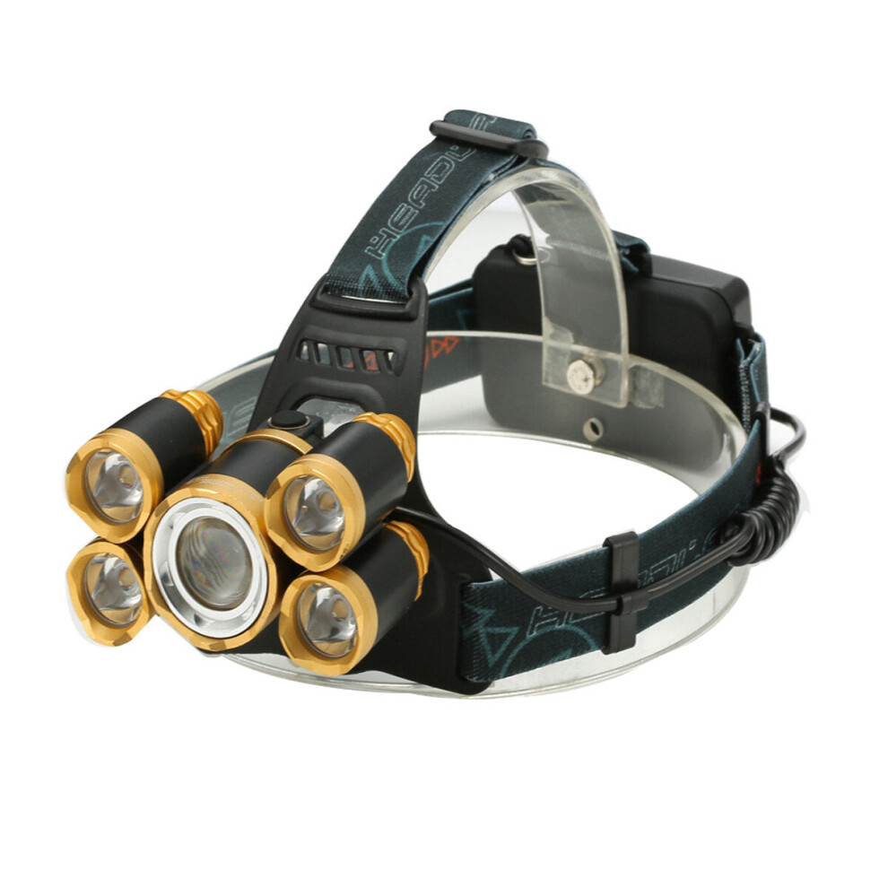 8000LM Cycling Headlamp LED Lamp Beads Super Bright Rechargeable Outdoor Cycling Climbing Headlamp