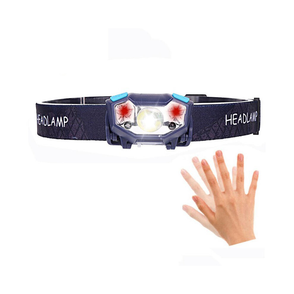 650LM XPE+2* LED 5 Modes Headlamp 950mAh Battery USB Interface Motion Sensor LED Headlamp