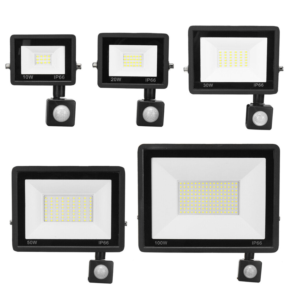 (100W) LED FloodLight PIR Motion Sensor Reflector LED Flood Light Waterproof IP66 Spotlight Wall Outdoor Lighting-image-OPC-PFZMF79-NEW