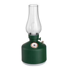 (Green) Colorful Camping Lights 2 Mode Wireless Humidifier Portable Retro LED Lights Outdoor Tent Lights