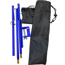 (Blue) Detachable Camping Lamp Holder Outdoor Lantern Stand Pole Camping Light Bracket Hanging Light Fixing Stand For Picnic Hiking