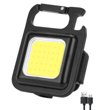 (1pc) Portable 500LM Keychain Light Mini LED Flashlight Small Pocket Flashlights USB Rechargeable Work Light Camping Light For Outdoor