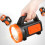 (Orange, Type B) Portable LED Work Light 10W LED Camping Light Waterproof USB Rechargeable Spotlight 3