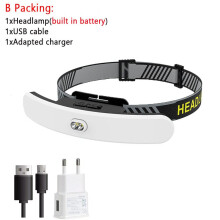 (B Packing) USB Rechargeable Headlamp Large Floodlight Multifunctional Headlight Head-mounted Strong Light Fishing Light for Camping
