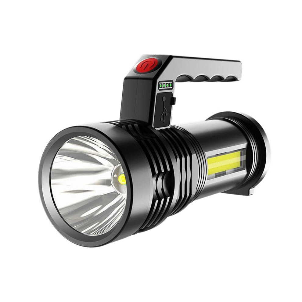 Outdoor Flashlight Multi-Modes USB Led+Cob Torch Lamp With Side Light For Camping Hiking Fishing
