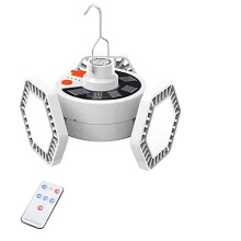 Solar Camping Lamp,Portable Tent Lamp With Hanging Hook,Remote Control Camping Lantern,For Emergencies,Camping,Hiking