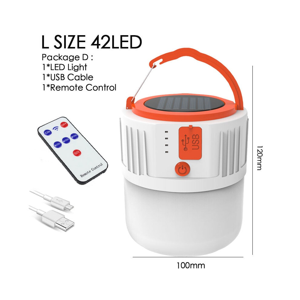 (package D) LED Solar Charging Light Energy-saving USB 42Lamp Bead Bulb Night Market Lamp Mobile Outdoor Camping Power Outage Emergency Lamp