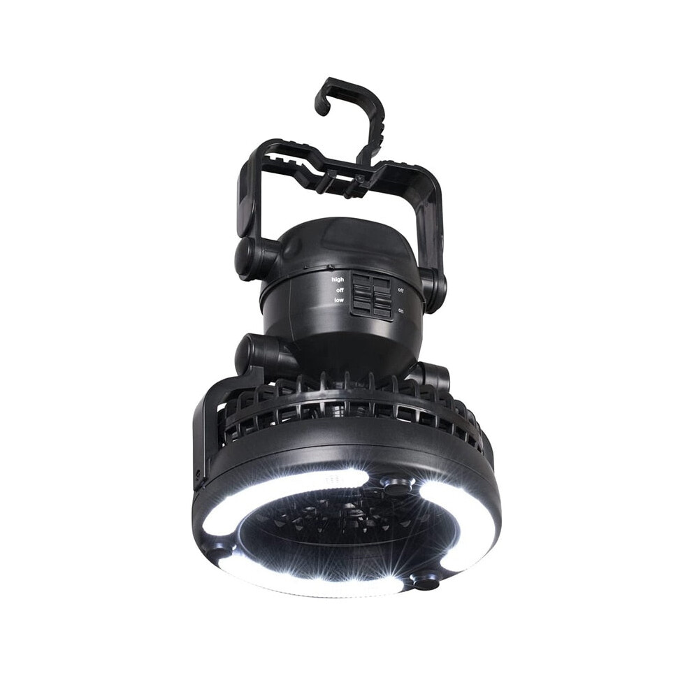 Camping Light Fan for Tent Portable Ceiling Fan with LED Light Camping Hanging Lantern for Survival Hiking Emergency