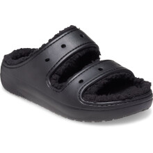 (Black, 7 (Adults')) Crocs Classic Cozzzy Thermoplastic Women's Black Sandals