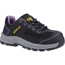 (Black, 8 (Adults')) Caterpillar Elmore PVC Black/Lilac Safety Trainers