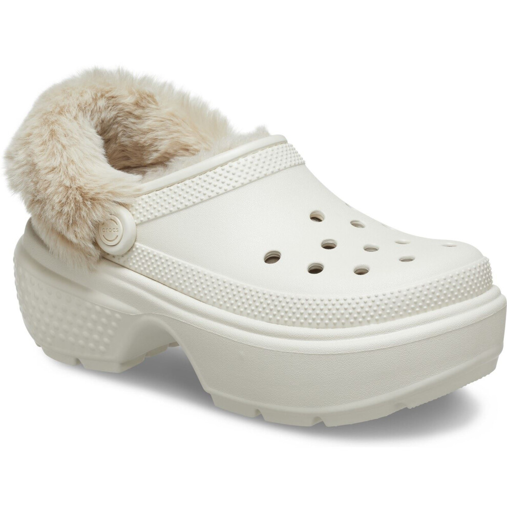(White, 7 (Adults')) Crocs Stomp Lined EVA Women's Stucco Clogs