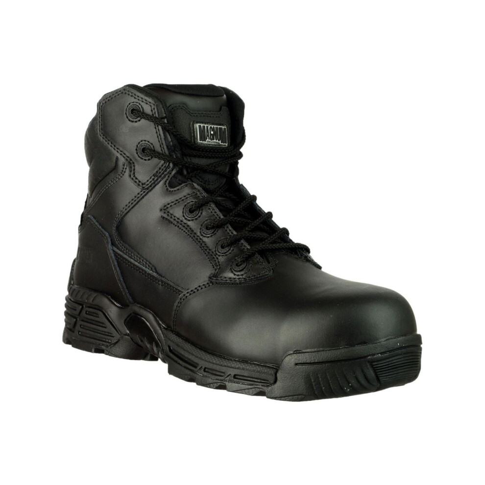 (Black, 3.5 (Adults')) Magnum Stealth Force 6.0 Leather Black Safety Boots