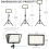 Photography Video Lighting Kit LED Studio Streaming Light with 9 Color 3