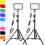 Photography Video Lighting Kit LED Studio Streaming Light with 9 Color 1