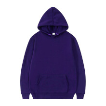 (XXL)Men's and women's hoodies, fleece solid color hoodies, multi-color men's and women's hoodies, hooded covers, cedar sports casual purple