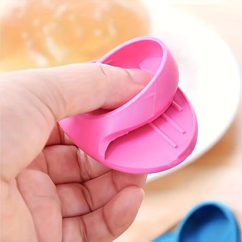 (pink) 2pcs, Silicone Hand Clip, Silicone Heat Resistant Finger, Perfect For Kitchen, Anti-scald Gloves & Microwave Oven Tongs, Kitchen Supplies
