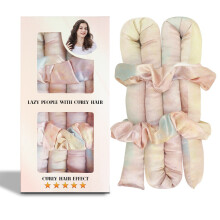 Kitsch Satin Heatless Curling Set - Overnight No-Heat Curls with Soft Satin Wand Headband (Sunset)