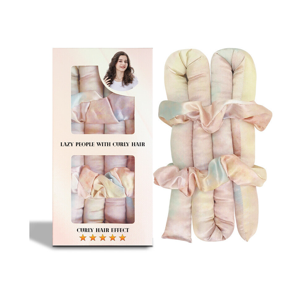 Kitsch Satin Heatless Curling Set - Curls to sleep in overnightheatless curling wand headband, soft curls without heat, hair rollers - Sunset