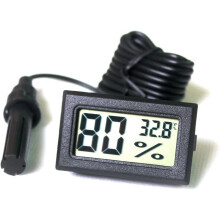 LCD Digitale Tuner Ingebouwde Thermometer Hygrometer met Externe Sonde voor Broedmachine Aquarium Pluimvee Reptiel Zwart