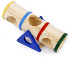 Hamster Seesaw tunnel buis knaagdier speelgoed rat huisdier benodigdheden meerdere gaten houten muis rat Seesaw tunnel huisdier accessoires