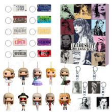 Calendrier de l'avent Taylor swift Christmas Brinquedo Figure Juguete Keychain Navidad 24 day countdown Fan Gift D