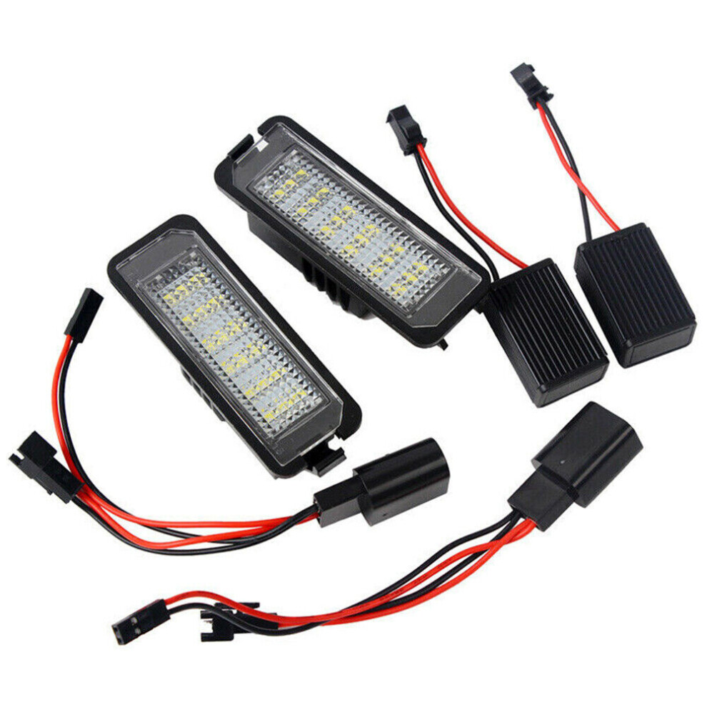 2X Led Number License Plate For Vw Golf Mk4 Mk5 Mk6 Passat Eos Error Free Light 7751377897405