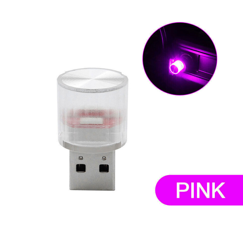 1X Mini Lamp Bulb Accessories Usb Led Car Interior Neon Atmosphere Ambient Lightpink 7751377897580