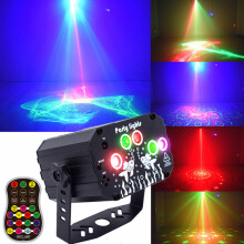 DJ Party Lights Stage Laser - Nordlicht Effekt RGB Sound Aktivierte Disco Strobe Beleuchtung mit Fernbedienung - Musik Show Projektor für Indoor Bi