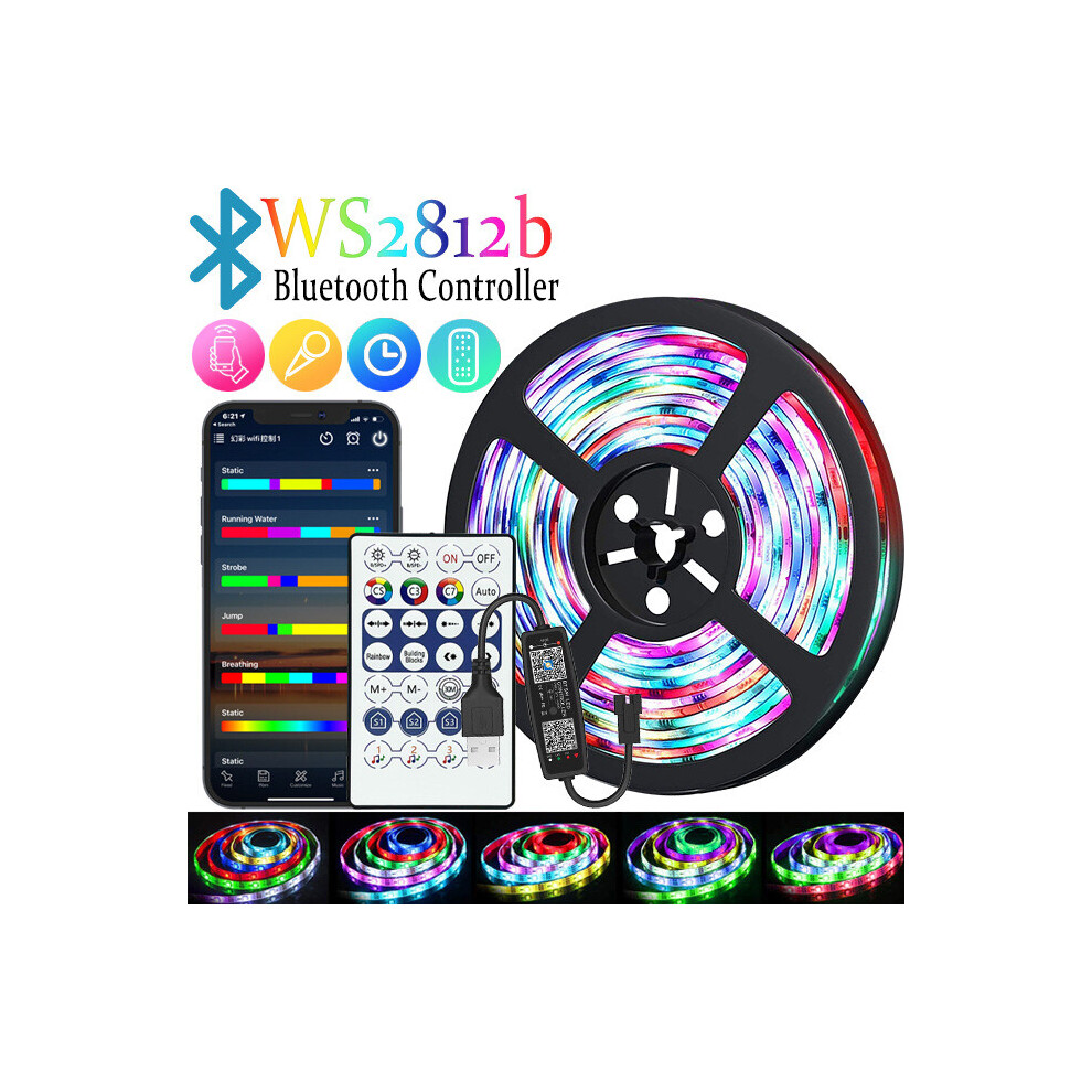 5V magic color USB light bar RGB flash color changing ws2812b horse racing breathing water table atmosphere led light band (2m)-image-OPC-PFC98YG-NEW