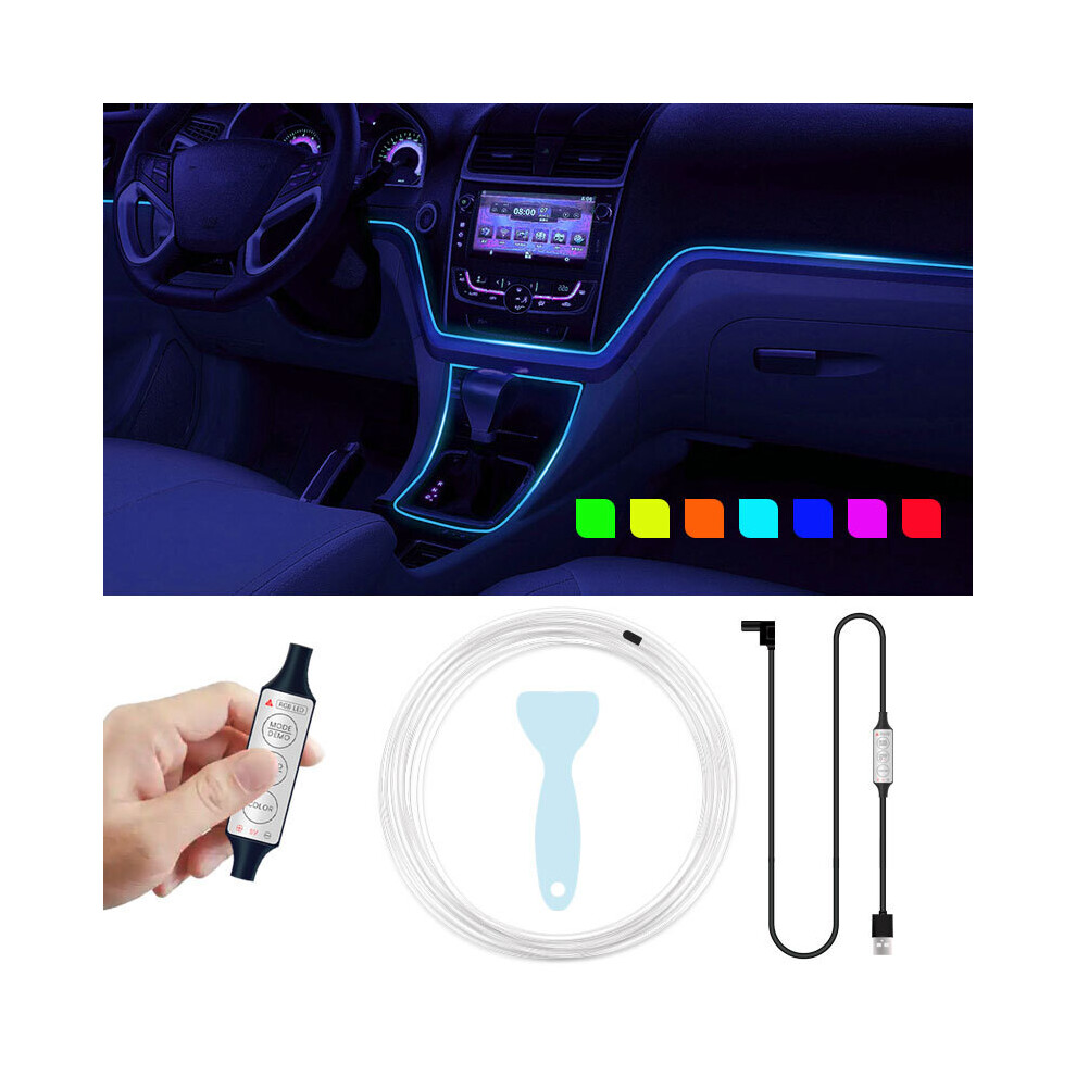 Automobile colorful cold light USB wiring free luminous lamp EL stage decoration lamp multi-function atmosphere lamp (1m)-image-OPC-PFC98ZP-NEW