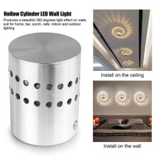 Applique murale spirale LED 3 Watt, Applique murale en aluminium, Applique de salle de bain, Applique murale (lumière chaude)